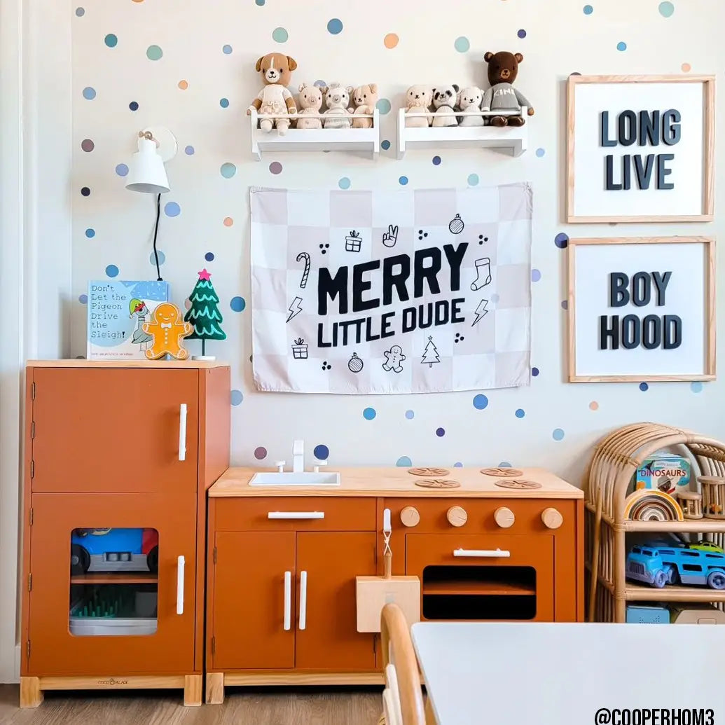 Merry Little Dude Banner - Kids Christmas Decor