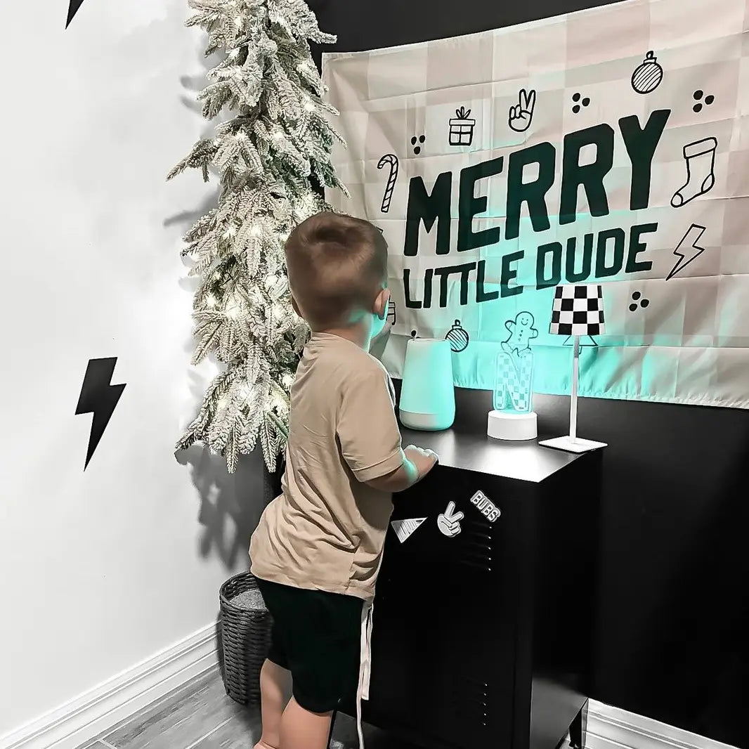 Merry Little Dude Banner - Kids Christmas Decor