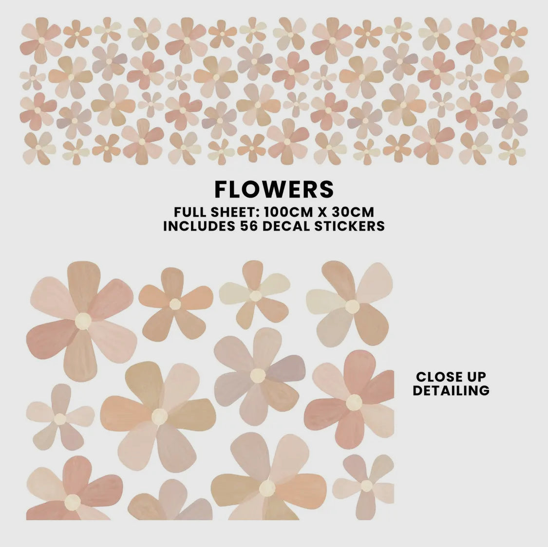 Peel & Stick Fabric Wall Stickers - Flowers