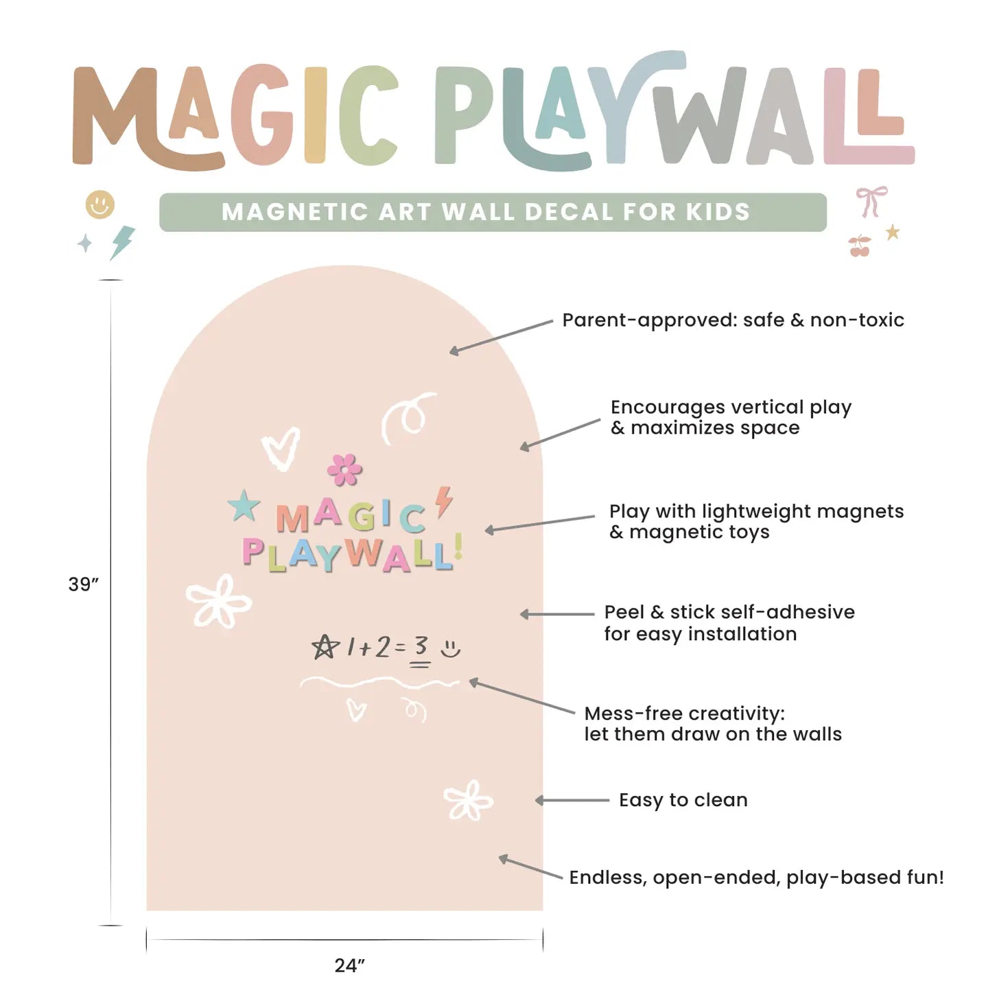 Magic Playwall - Arch Magnetic Wall Decal For Kids